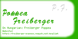 poppea freiberger business card